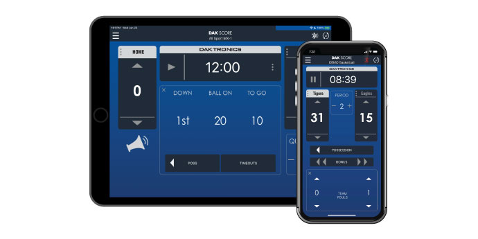 DakScore Interface on devices